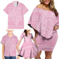 Custom New Zealand Basketball Indigenous Family Matching Off Shoulder Short Dress and Hawaiian Shirt - Polynesian Pride