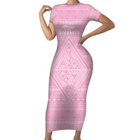 Custom New Zealand Basketball Indigenous Family Matching Short Sleeve Bodycon Dress and Hawaiian Shirt - Polynesian Pride