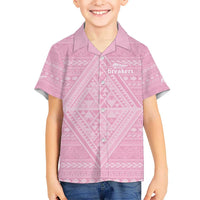 Custom New Zealand Basketball Indigenous Kid Hawaiian Shirt LT9 Kid Pink - Polynesian Pride