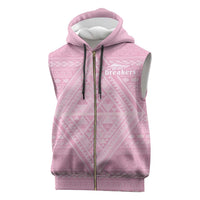 Custom New Zealand Basketball Indigenous Sleeveless Zip Hoodie - Polynesian Pride