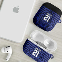 Custom Basketball New Zealand AirPods Case Blue Maori Ta Moko Indigenous LT9 - Polynesian Pride