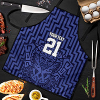 Custom Basketball New Zealand Apron Blue Maori Ta Moko Indigenous - Polynesian Pride
