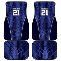 Custom Basketball New Zealand Car Mats Blue Maori Ta Moko Indigenous - Polynesian Pride