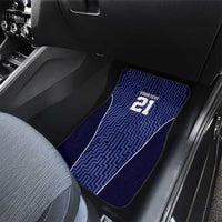 Custom Basketball New Zealand Car Mats Blue Maori Ta Moko Indigenous - Polynesian Pride