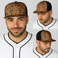 Basketball New Zealand Baseball Net Cap Gold Maori Ta Moko Indigenous LT9 - Polynesian Pride