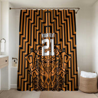 Custom Basketball New Zealand Bathroom Set Gold Maori Ta Moko Indigenous - Polynesian Pride