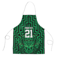 Custom Basketball New Zealand Apron Green Maori Ta Moko Indigenous - Polynesian Pride