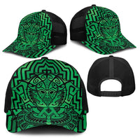 Basketball New Zealand Baseball Net Cap Green Maori Ta Moko Indigenous - Polynesian Pride