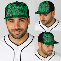 Basketball New Zealand Baseball Net Cap Green Maori Ta Moko Indigenous - Polynesian Pride