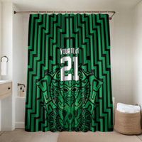 Custom Basketball New Zealand Bathroom Set Green Maori Ta Moko Indigenous - Polynesian Pride