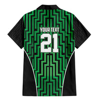 Custom Basketball New Zealand Family Matching Mermaid Dress and Hawaiian Shirt Green Maori Ta Moko Indigenous - Polynesian Pride