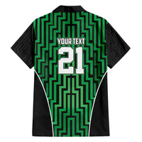 Custom Basketball New Zealand Family Matching Short Sleeve Bodycon Dress and Hawaiian Shirt Green Maori Ta Moko Indigenous - Polynesian Pride