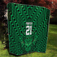 Custom Basketball New Zealand Quilt Green Maori Ta Moko Indigenous - Polynesian Pride