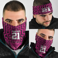 Basketball New Zealand Neck Gaiter Pink Maori Ta Moko Indigenous LT9