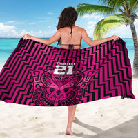 Custom Basketball New Zealand Sarong Pink Maori Ta Moko Indigenous - Polynesian Pride