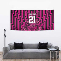 Custom Basketball New Zealand Tapestry Pink Maori Ta Moko Indigenous - Polynesian Pride