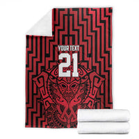 Custom Basketball New Zealand Blanket Red Maori Ta Moko Indigenous - Polynesian Pride