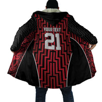 Custom Basketball New Zealand Cloak Red Maori Ta Moko Indigenous - Polynesian Pride
