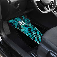 Custom Basketball New Zealand Car Mats Teal Maori Ta Moko Indigenous - Polynesian Pride