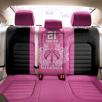 New Zealand Custom Back Car Seat Cover Fire Basketball Maori Tribal Pink - Polynesian Pride