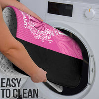 New Zealand Custom Bathroom Set Fire Basketball Maori Tribal Pink - Polynesian Pride