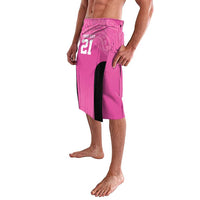 New Zealand Custom Lavalava Fire Basketball Maori Tribal Pink - Polynesian Pride