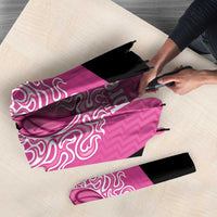 New Zealand Custom Umbrella Fire Basketball Maori Tribal Pink - Polynesian Pride