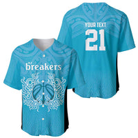 New Zealand Custom Baseball Jersey Fire Basketball Maori Tribal Sky Blue LT9 - Polynesian Pride