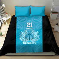New Zealand Custom Bedding Set Fire Basketball Maori Tribal Sky Blue - Polynesian Pride