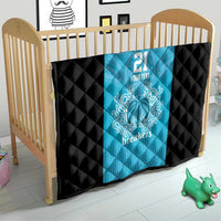 New Zealand Custom Quilt Fire Basketball Maori Tribal Sky Blue - Polynesian Pride