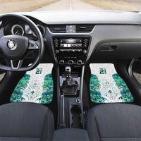 Custom New Zealand Aotearoa Car Mats Green Maori Paua Shell Indigenous - Polynesian Pride