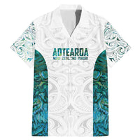Custom New Zealand Aotearoa Family Matching Mermaid Dress and Hawaiian Shirt Green Maori Paua Shell Indigenous - Polynesian Pride
