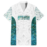Custom New Zealand Aotearoa Hawaiian Shirt Green Maori Paua Shell Indigenous - Polynesian Pride