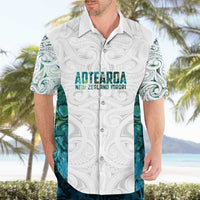 Custom New Zealand Aotearoa Hawaiian Shirt Green Maori Paua Shell Indigenous - Polynesian Pride
