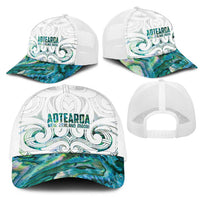 New Zealand Aotearoa Mesh Trucker Cap Green Maori Papua Shell Indigenous LT9 - Polynesian Pride