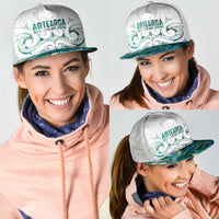New Zealand Aotearoa Mesh Trucker Cap Green Maori Papua Shell Indigenous LT9 - Polynesian Pride