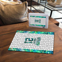 Custom New Zealand Aotearoa Puzzle Green Maori Paua Shell Indigenous - Polynesian Pride