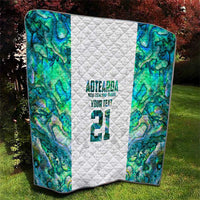 Custom New Zealand Aotearoa Quilt Green Maori Paua Shell Indigenous LT9 - Polynesian Pride