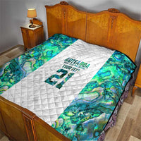 Custom New Zealand Aotearoa Quilt Green Maori Paua Shell Indigenous LT9 - Polynesian Pride