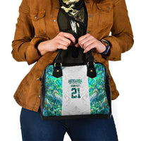 Custom New Zealand Aotearoa Shoulder Handbag Green Maori Paua Shell Indigenous LT9 - Polynesian Pride