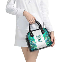 Custom New Zealand Aotearoa Shoulder Handbag Green Maori Paua Shell Indigenous LT9 - Polynesian Pride