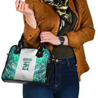 Custom New Zealand Aotearoa Shoulder Handbag Green Maori Paua Shell Indigenous LT9 - Polynesian Pride
