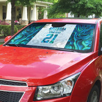 Custom New Zealand Aotearoa Auto Sun Shade Maori Paua Shell Indigenous LT9 - Polynesian Pride
