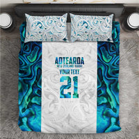 Custom New Zealand Aotearoa Bedding Set Maori Paua Shell Indigenous LT9 Blue - Polynesian Pride