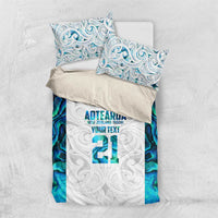 Custom New Zealand Aotearoa Bedding Set Maori Paua Shell Indigenous LT9 US Twin 172cm x 218cm Blue - Polynesian Pride