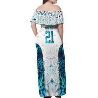 Custom New Zealand Aotearoa Off Shoulder Maxi Dress Maori Paua Shell Indigenous LT9 - Polynesian Pride