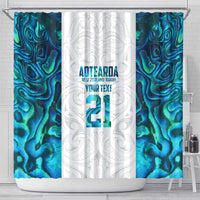 Custom New Zealand Aotearoa Shower Curtain Maori Paua Shell Indigenous LT9 - Polynesian Pride