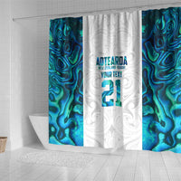 Custom New Zealand Aotearoa Shower Curtain Maori Paua Shell Indigenous LT9 - Polynesian Pride