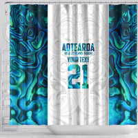 Custom New Zealand Aotearoa Shower Curtain Maori Paua Shell Indigenous LT9 - Polynesian Pride
