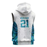 Custom New Zealand Aotearoa Sleeveless Hoodie Maori Paua Shell Indigenous LT9 - Polynesian Pride